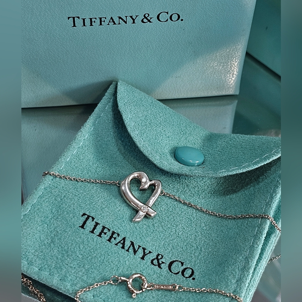💎Tiffany & Co. Diamond Accent Loving Heart Paloma Picasso Necklace 💘